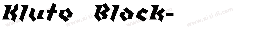 Klute Black字体转换